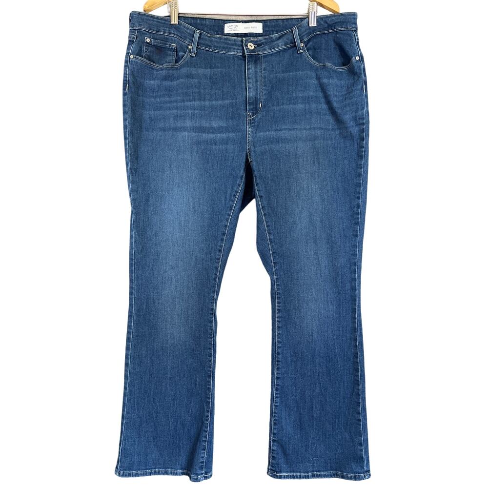 Levi's Signature Jeans Womens 36x32 Blue Mid Rise Bootcut Lightweight Stretch